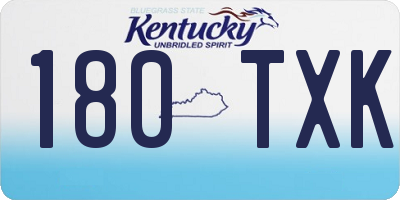 KY license plate 180TXK