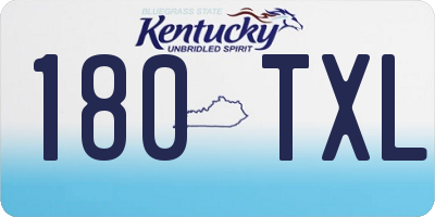 KY license plate 180TXL