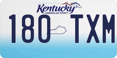 KY license plate 180TXM