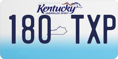 KY license plate 180TXP