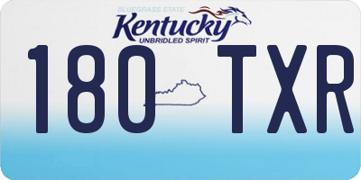 KY license plate 180TXR
