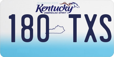 KY license plate 180TXS