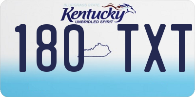 KY license plate 180TXT