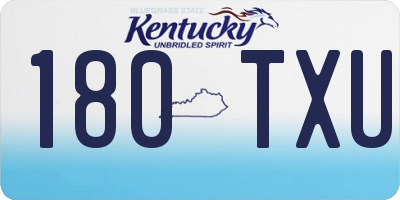 KY license plate 180TXU