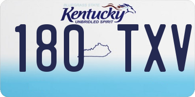 KY license plate 180TXV