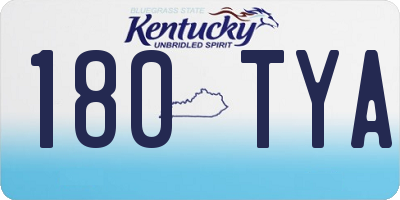 KY license plate 180TYA