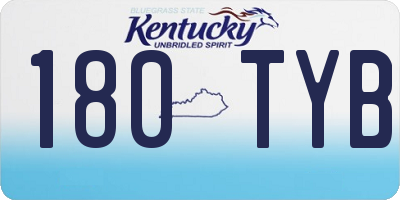 KY license plate 180TYB