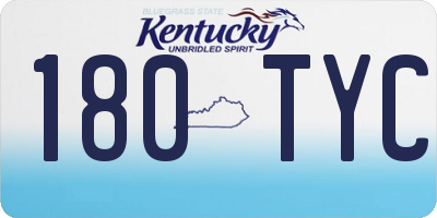 KY license plate 180TYC