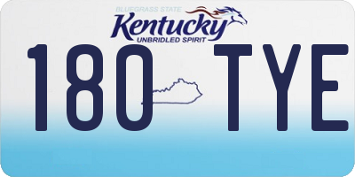 KY license plate 180TYE