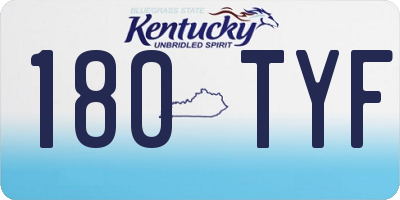 KY license plate 180TYF