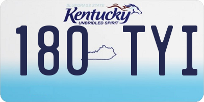 KY license plate 180TYI