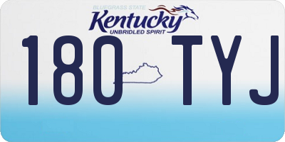 KY license plate 180TYJ