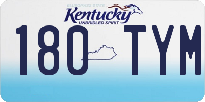 KY license plate 180TYM