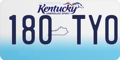 KY license plate 180TYO