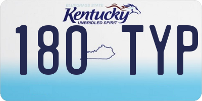 KY license plate 180TYP