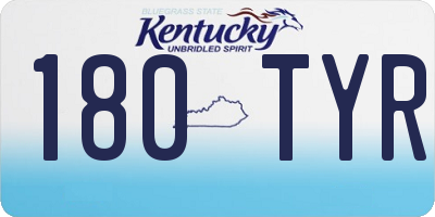 KY license plate 180TYR