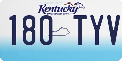 KY license plate 180TYV