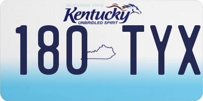 KY license plate 180TYX
