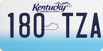KY license plate 180TZA