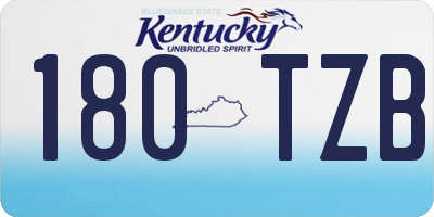 KY license plate 180TZB