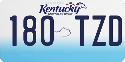 KY license plate 180TZD