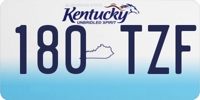 KY license plate 180TZF