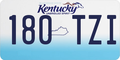 KY license plate 180TZI