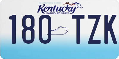 KY license plate 180TZK