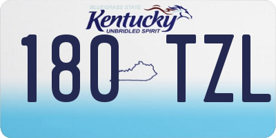 KY license plate 180TZL
