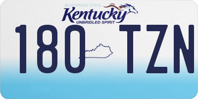 KY license plate 180TZN