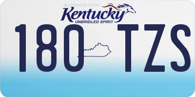 KY license plate 180TZS