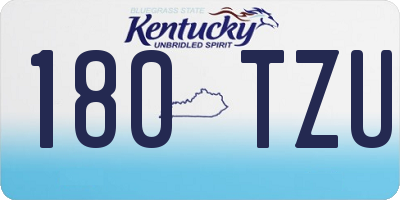 KY license plate 180TZU
