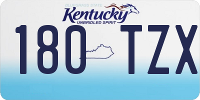 KY license plate 180TZX