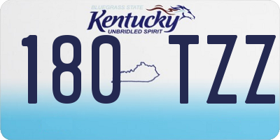 KY license plate 180TZZ