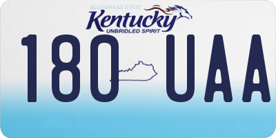 KY license plate 180UAA