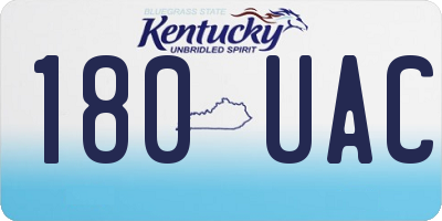 KY license plate 180UAC