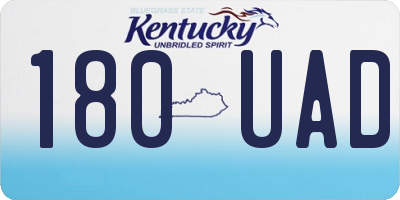 KY license plate 180UAD