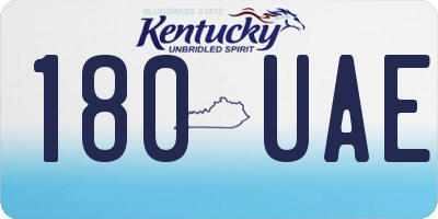 KY license plate 180UAE