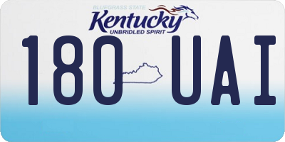 KY license plate 180UAI