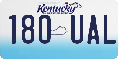 KY license plate 180UAL