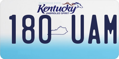 KY license plate 180UAM