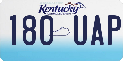KY license plate 180UAP
