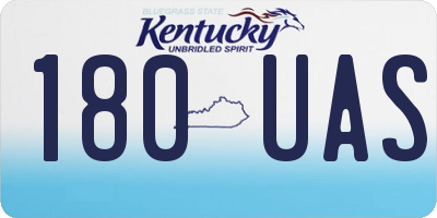KY license plate 180UAS