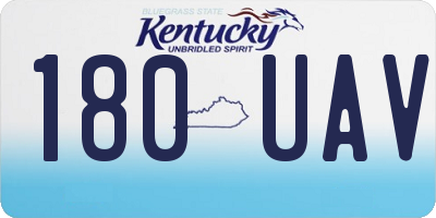 KY license plate 180UAV