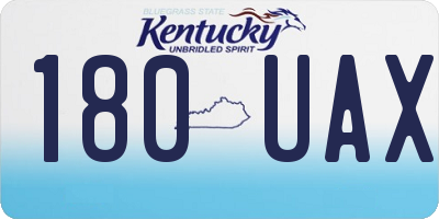 KY license plate 180UAX