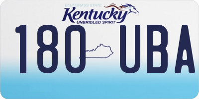 KY license plate 180UBA