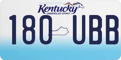 KY license plate 180UBB