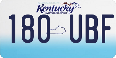 KY license plate 180UBF