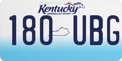 KY license plate 180UBG