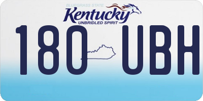 KY license plate 180UBH